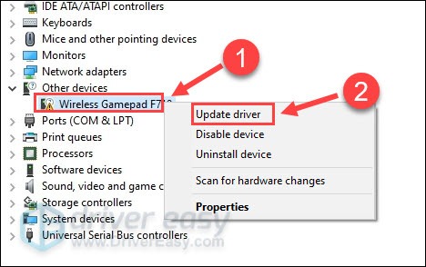 how to add drivers for logitech f710